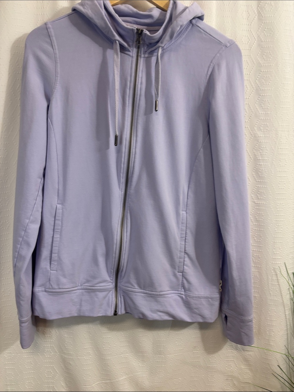 Pact Organic Cotton Full Zip Up Hoodie Sweater Sweatshirt Womens Sz M Purple